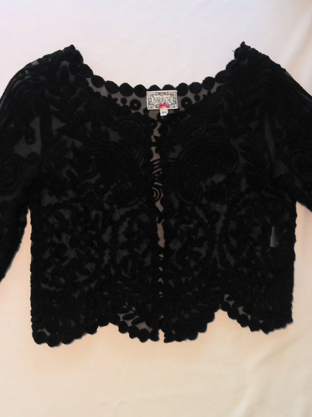 GORGEOUS Anthropologie Baraschi Sheer Silk Lace Top